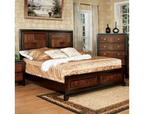 Furniture of America Patra Eastern King Bed in Walnut Finish