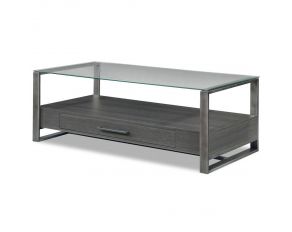 Mardo Coffee Table with Drawer in Gray