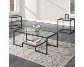 Karter 3 Piece Cocktail Table Set in Black