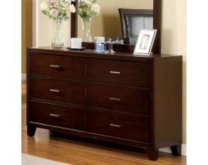 Furniture of America Enrico I Dresser in Brown Cherry Finish