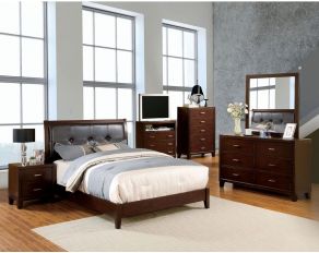 Glory Furniture Louis Phillipe Cappuccino 4pc Bedroom Set With Queen  Bookcase Storage Bed - Miko Decor