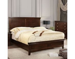 Furniture of America Spruce Eastern King Bed in Cherry Finish