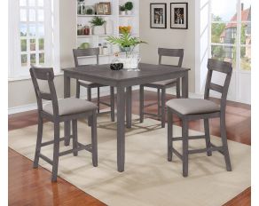 Henderson 5 Piece Counter Height Dinette Set in Grey