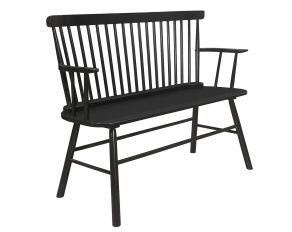 Crown Mark Jerimiah Spindleback Bench in Black