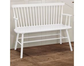 Crown Mark Jerimiah Spindleback Bench in White