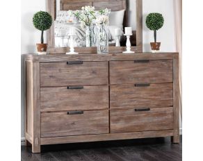 Furniture of America Wynton Dresser in Weathered Light Oak