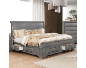 Furniture of America Brandt Storage Bed in Gray, Queen