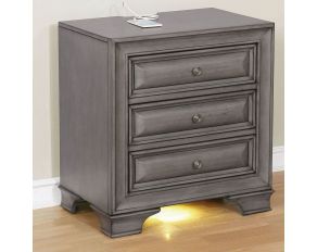 Furniture of America Brandt Night Stand in Gray