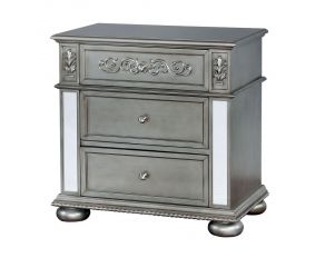 Azha Night Stand in Silver