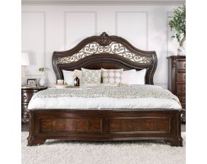 Menodora Queen Bed in Brown Cherry