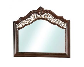 Menodora Mirror in Brown Cherry