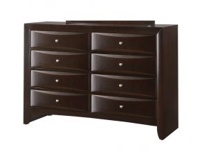 Crown Mark Emily Dresser 8 Drawers in Dark Cherry