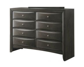 Crown Mark Emily Dresser 8 Drawers in Grey