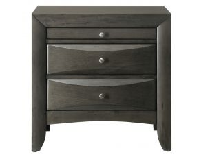 Crown Mark Emily Nightstand in Grey