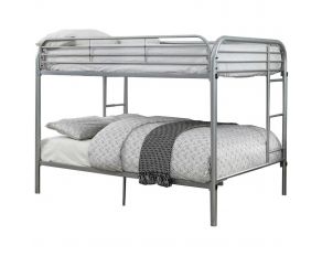 Opal Twin over Twin Bunk Bed in Silver