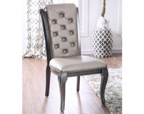 Amina Set of 2 Side Chairs in Gray