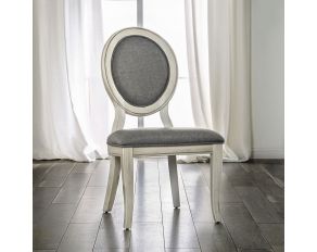 Kathryn Set of 2 Side Chairs in Antique White Gray
