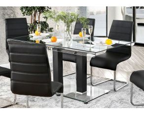 Richfield Dining Table in Black and Chrome