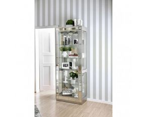 Carrollton Curio Cabinet in Chrome