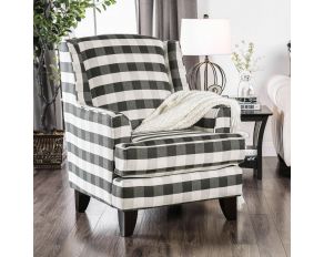 Patricia Stripe Accent Chair in Plaid Pattern