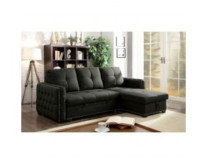 Furniture of America Demi 2 Piece Sectional in Dark Gray