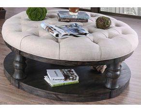 Mika Coffee Table with Cushion in Antique Gray