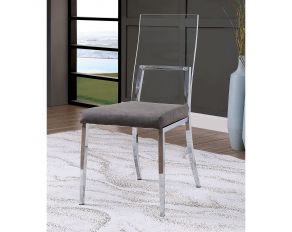 Casper Set of 2 Side Chairs in Chrome