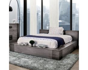 Janeiro King Low Profile Platform Bed in Gray