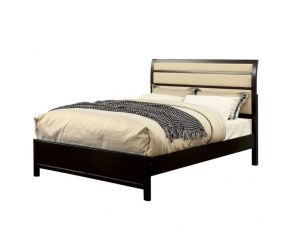 Berenice California King Bed in Espresso Beige