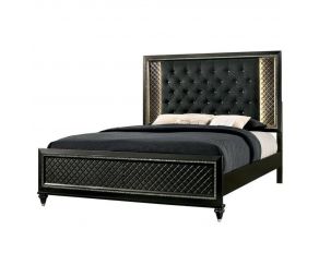 Demetria King Upholstered Bed in Metallic Gray