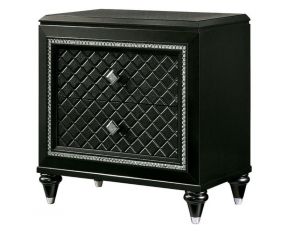 Demetria Nightstand in Metallic Gray