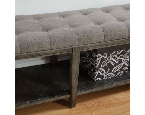 Tayah Bench in Gray