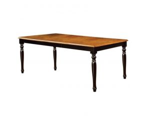 Furniture of America Mayville Dining Table in Black and Antique Oak