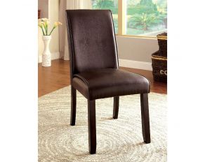 Furniture of America Gladstone I Side Chair in Dark Walnut - Set of 2