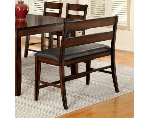 Furniture of America Dickinson II Counter Height Bench in Dark Cherry