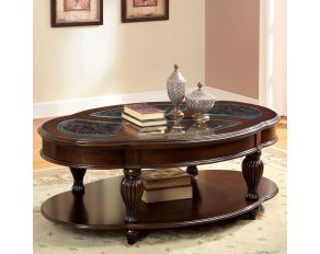 Furniture of America Centinel Coffee Table in Dark Cherry