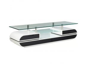 Furniture of America Evos TV Console in Black and White