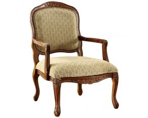 Furniture of America Quintus Accent Chair in Antique Oak