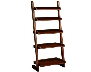Furniture of America Lugo Ladder Shelf in Antique Oak