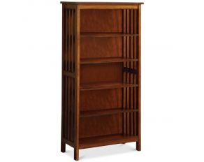 Furniture of America Valencia I Media Shelf in Antique Oak