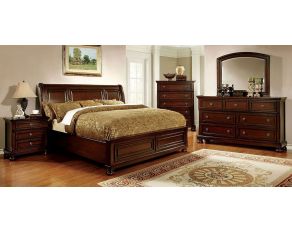 Furniture of America Northville Queen Bed in Cherry Finish