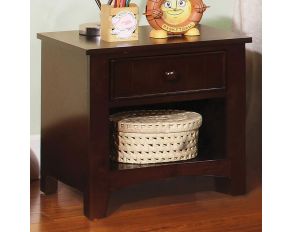 Furniture of America Corry Nightstand in Dark Walnut