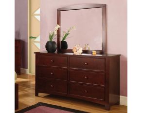 Furniture of America Omnus Mirror in Cherry