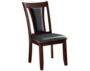 Furniture of America Brent Side Chair in Dark Cherry Finish - Set of 2