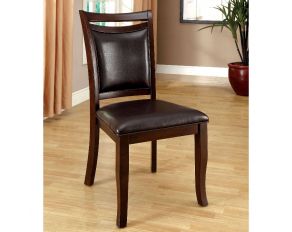 Furniture of America Woodside Side Chair in Dark Cherry Finish - Set of 2