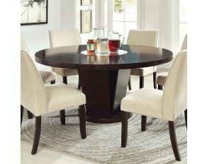 Furniture of America Cimma Round Dining Table in Espresso Finish