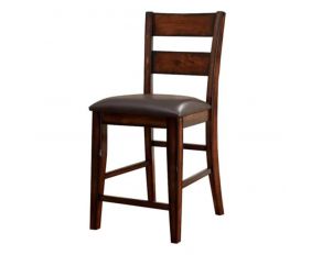 Furniture of America Dickinson II Counter Height Chair in Dark Cherry Finish - Set of 2