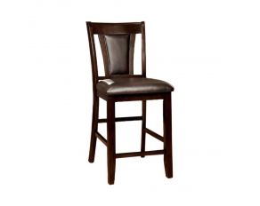 Furniture of America Brent II Counter Height Chair in Brown/Dark Cherry - Set of 2