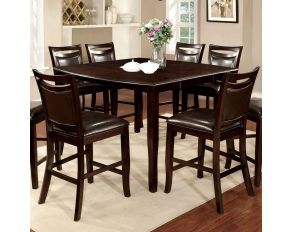 Furniture of America Woodside II Counter Height Table with 18" Leaf in Espresso Finish