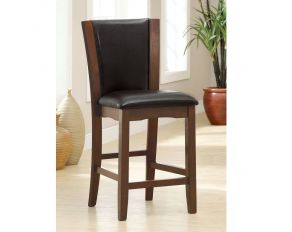 Furniture of America Manhattan III Counter Height Chair in Dark Cherry Finish - Set of 2